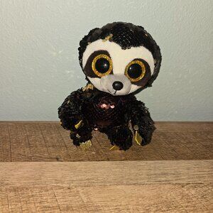 Ty Beanie Boo Dangler the Sloth Sequin Stuffed Animal Plush 6"